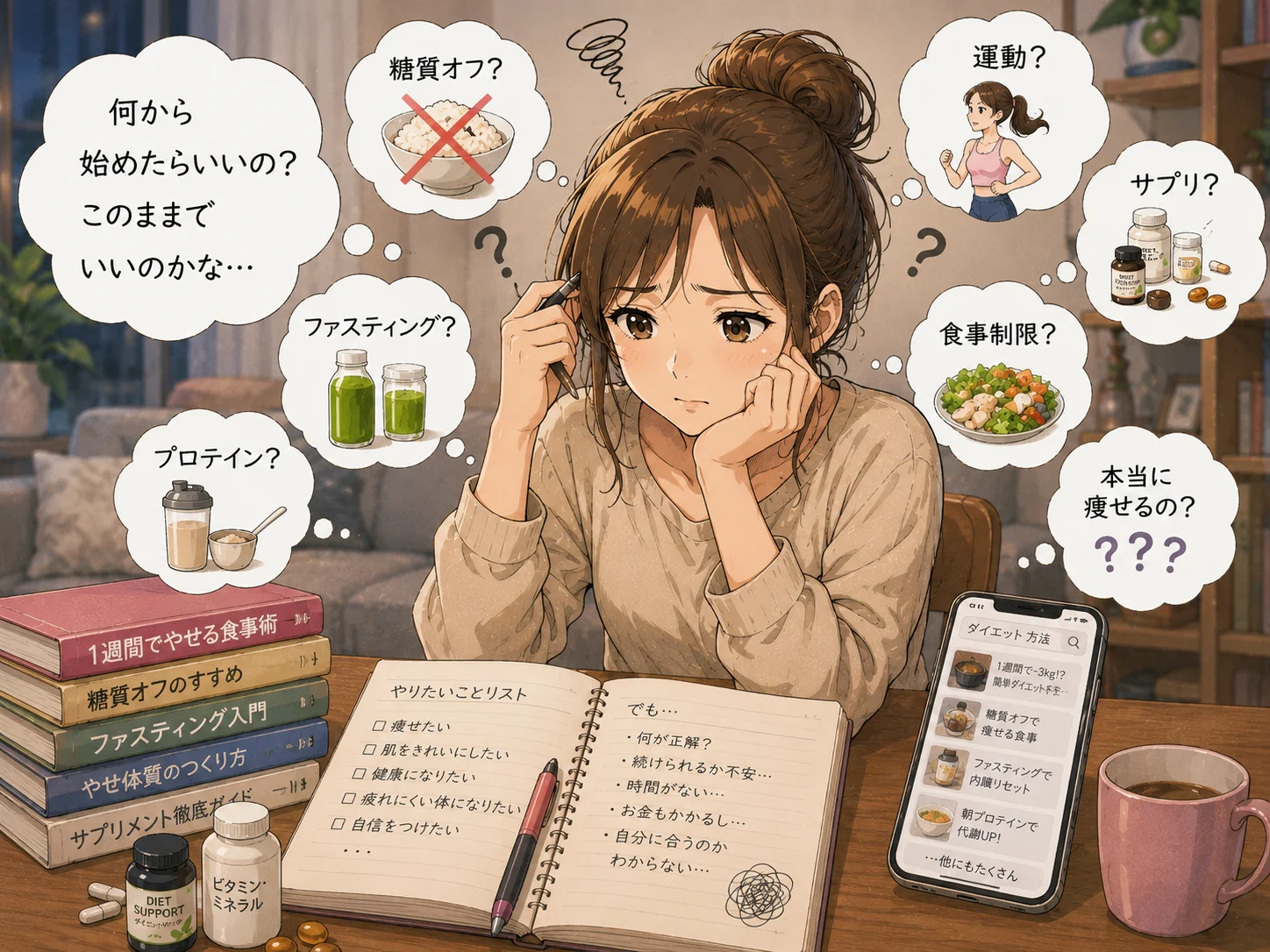 何から始めればいいか迷う女性